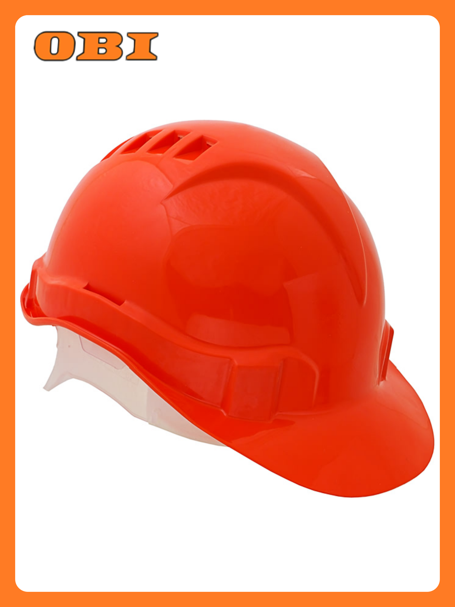 Каска защитная КЭС Европласт с пластиковым оголовьем оранжевая