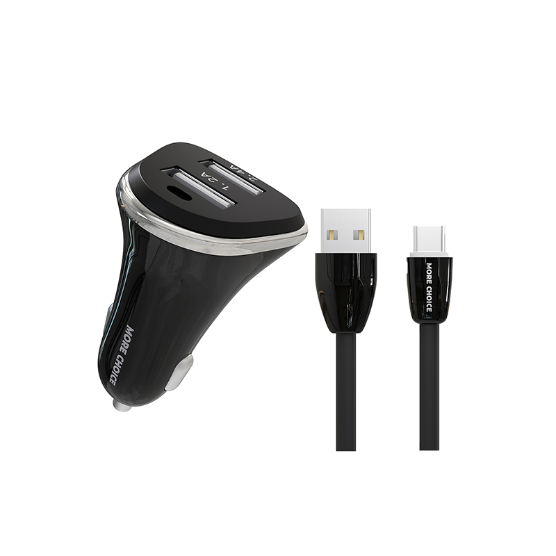 АЗУ 2USB 2.4A для micro USB More choice AC22m (Black)