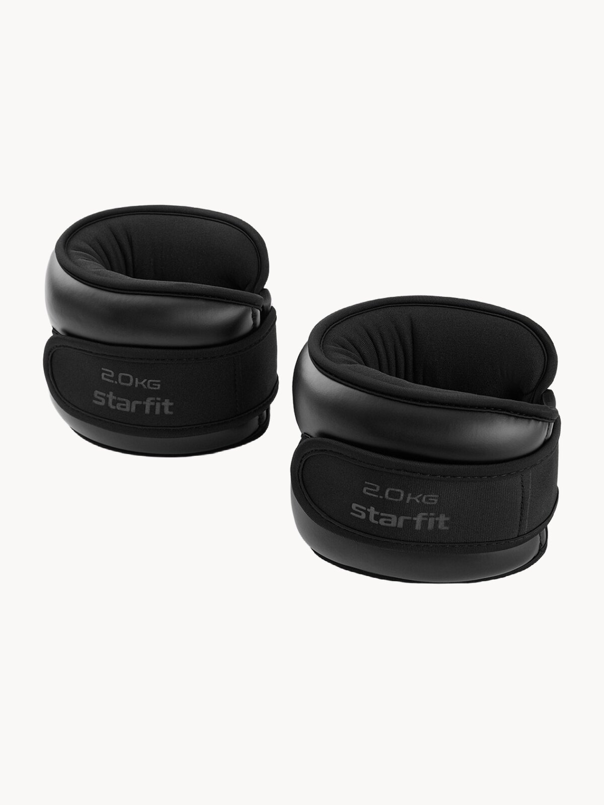 Утяжелители для рук и ног STARFIT WT-701 вес 2 кг, цвет черный, пара