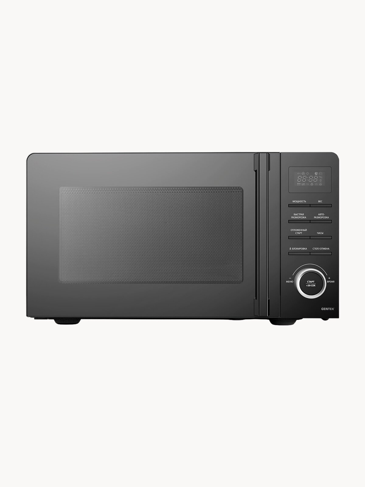 Микроволновая печь CENTEK CT-1562 (Черный) 700W, 20л, LED дисплей, 11 уровней мощности, таймер, подсветка