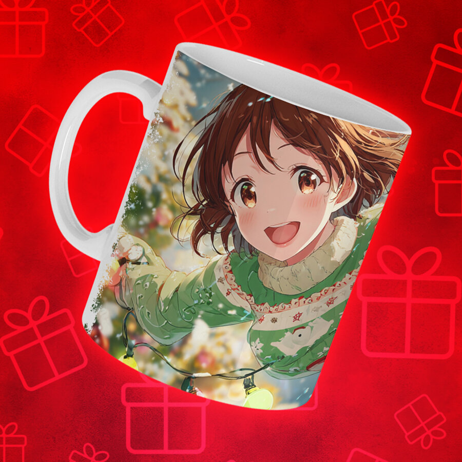 Кружка Аниме, керамическая, яркий принт, для поклонников аниме — фото 1