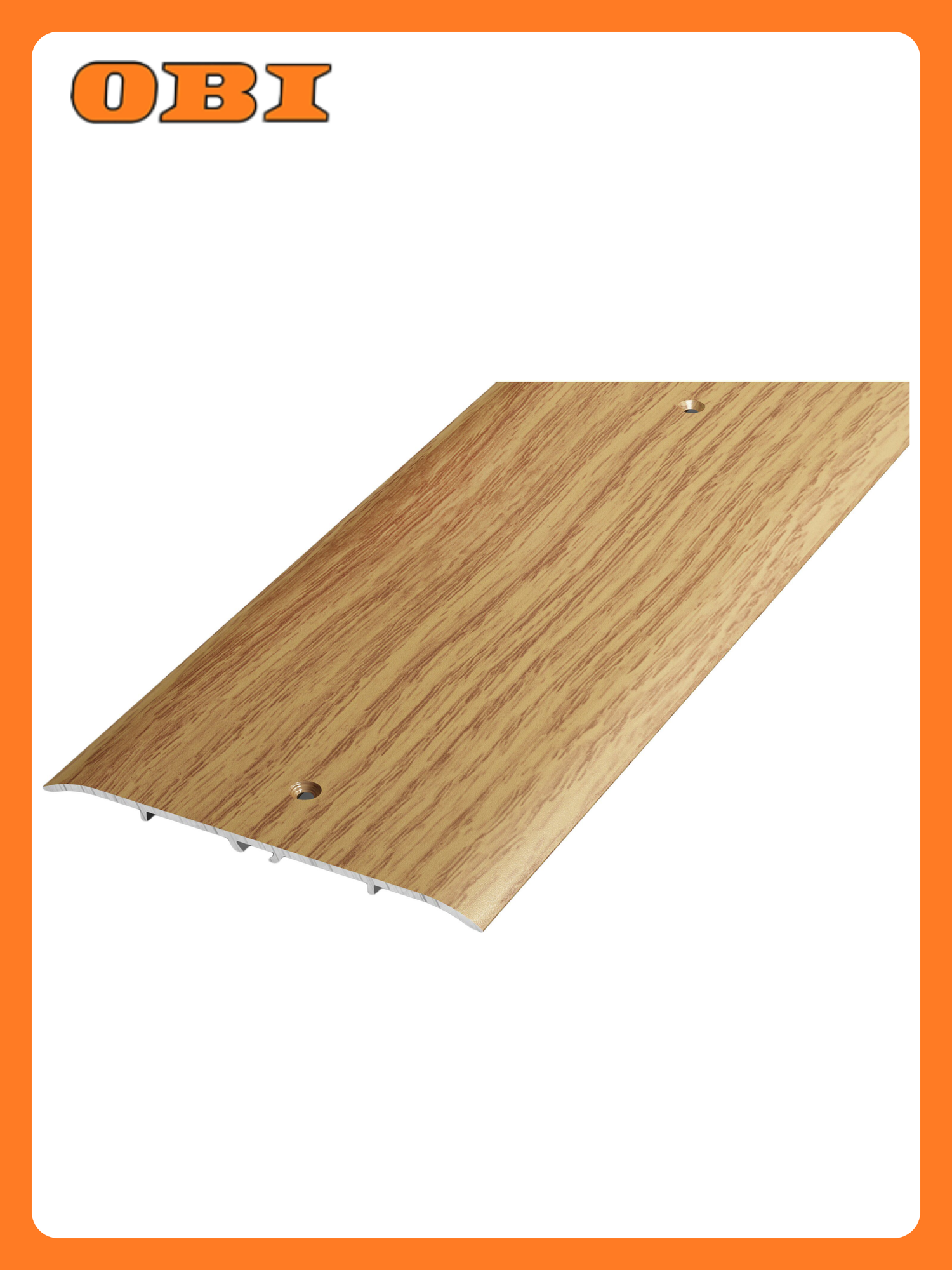 Порог одноуровневый лука ПС 05 900.084 Дуб универсал алюминий 900х100 мм