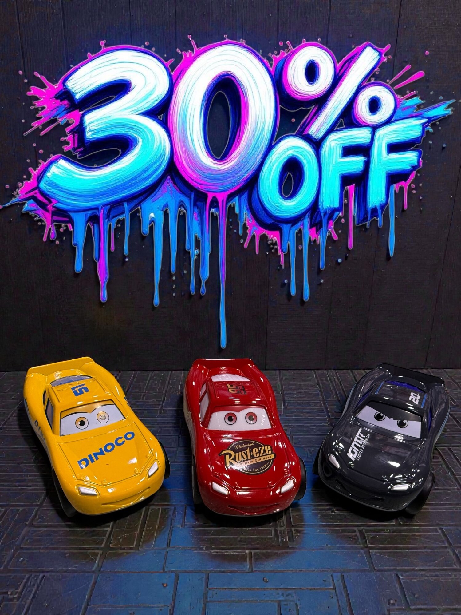 Набор игрушечний металлические машинки "Тачки - Маквин" 3/1 DISNEY — фото 1