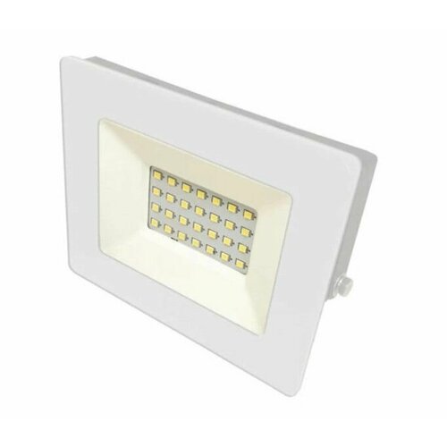 фото Прожектор 30w 6400к холодный свет 3000лм 30вт 220-240в 120x90x26мм 180г корпус белый foton lighting