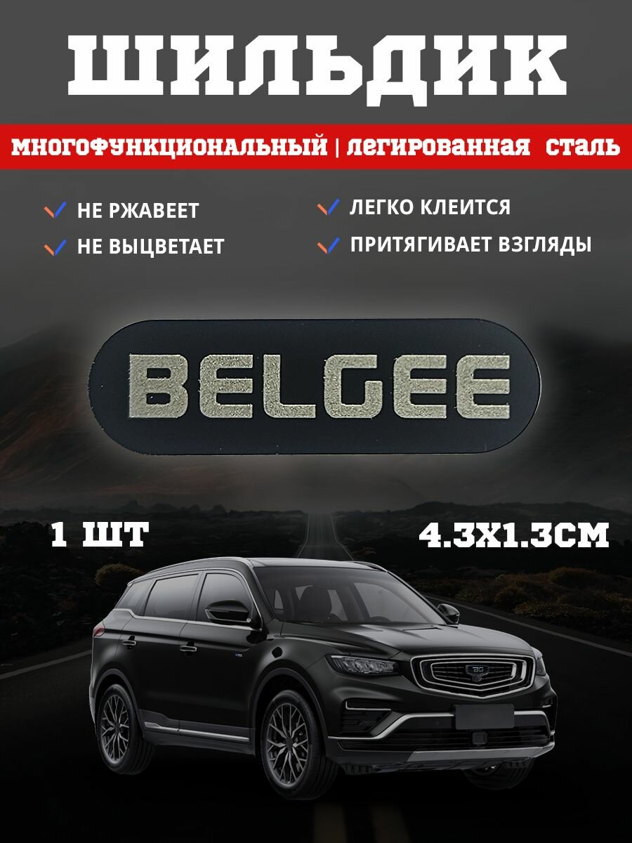 Шильдик из нержавеющей стали с надписью Белджи / Belgee 1 шт.