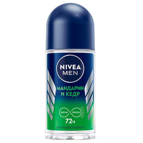 Дезодорант-антиперспирант шариковый NIVEA MEN Мандарин и кедр, 50 мл. роликовый дезодорант men кедр и виски 72 часа 50 мл