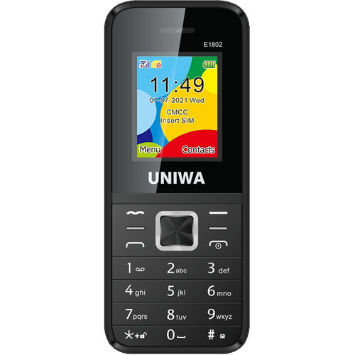 Телефон UNIWA E1802 2 SIM черный 160000₽