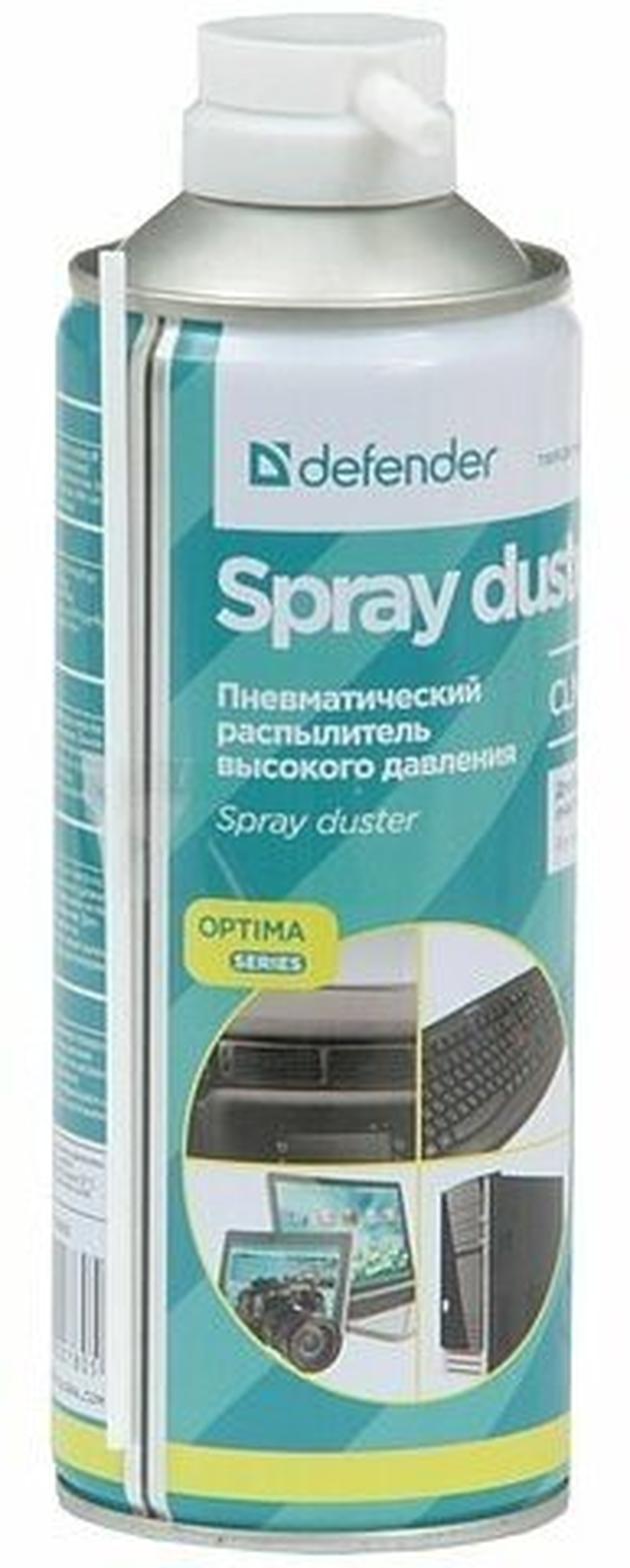 Баллон со сжатым воздухом Defender Optima пневматический очиститель , сжатый воздух для чистки компьютерной техники, 400 мл