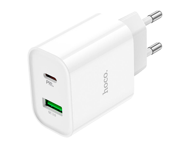 Зарядное устройство Hoco C80A Plus Rapido 1xUSB - 1xUSB-C 3А PD20W QC3.0 White 6931474779885