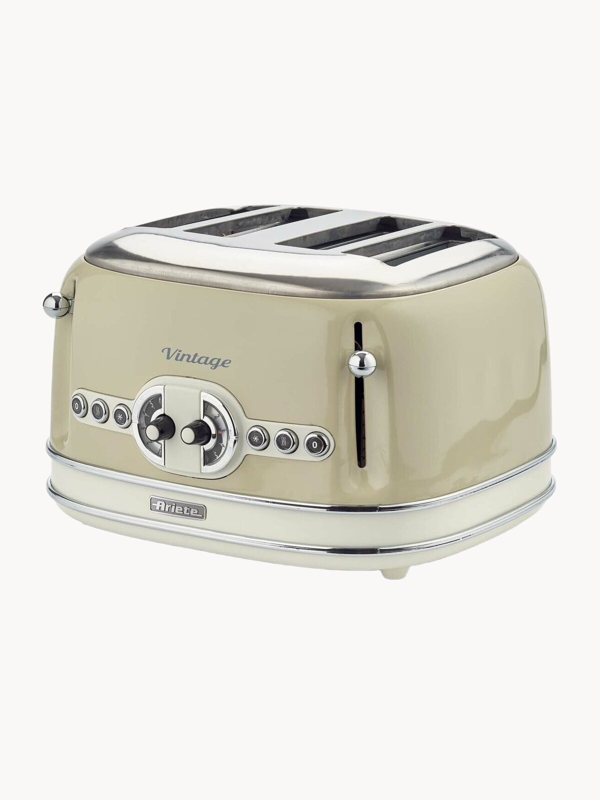 Тостер Ariete Vintage 0156/03 бежевый, 1600 Вт, 4 порции, 6 режимов
