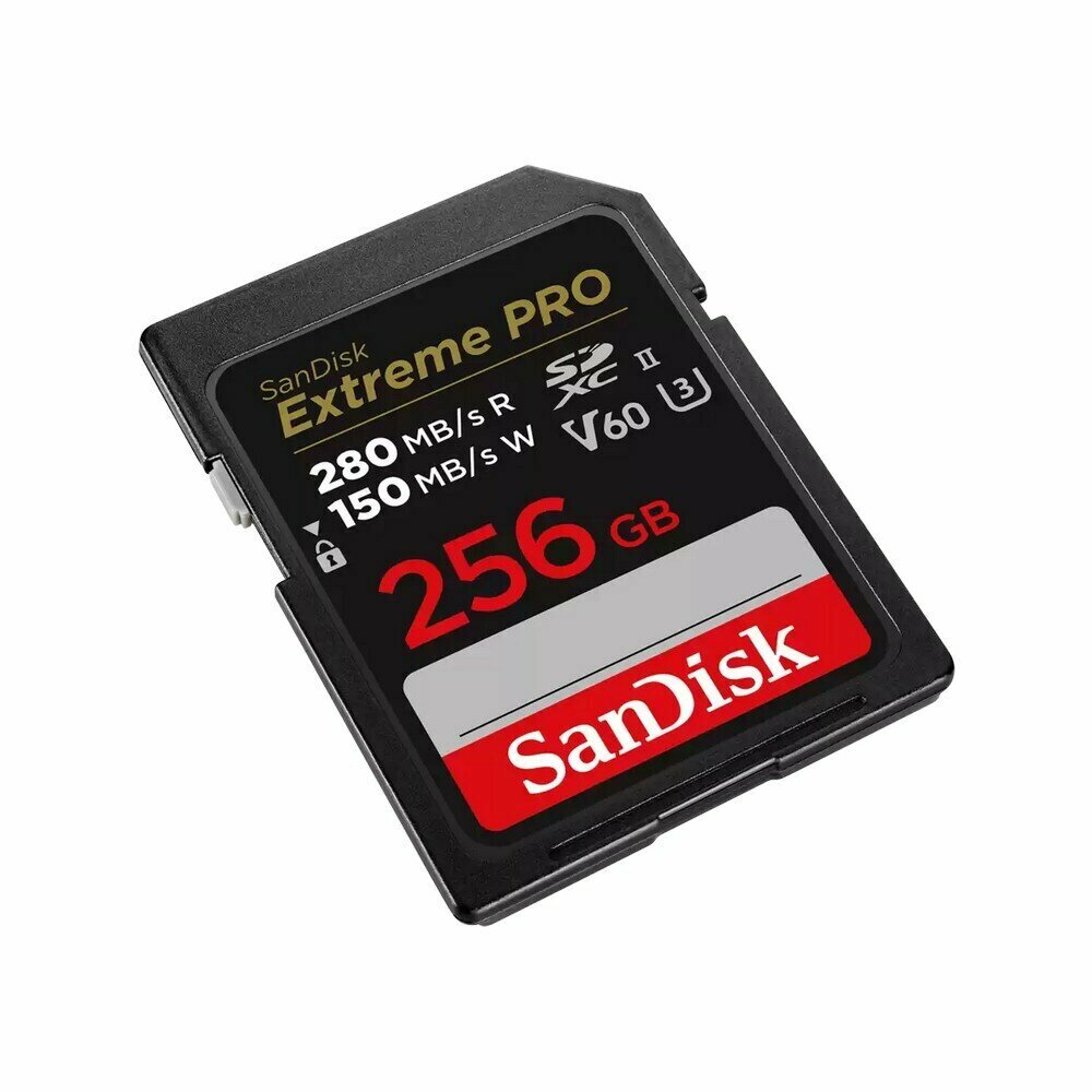 Карта памяти SanDisk Extreme Pro SDXC 256GB UHS-II U3 V60, R/W 280/150 МБ/с