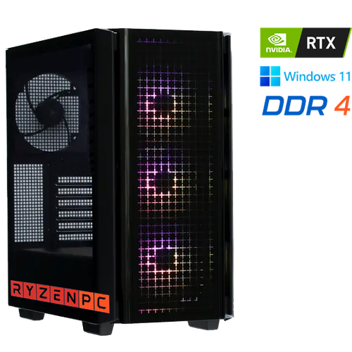 Настольный компьютер RyzenPC GAME 83502617 (AMD Ryzen 5 5600X 3.7 ГГц, AMD B550, 64 DDR4, SSD: 500 Гб, SSD: 1000 Гб, NVIDIA GeForce RTX 3060 12 Гб, WI-FI, Без привода, 650 Вт, Deepcool CG540, Windows 11 Home)