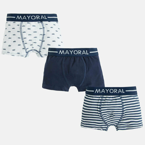 фото Трусы mayoral, 3 шт., размер 92 (2 года), белый, синий