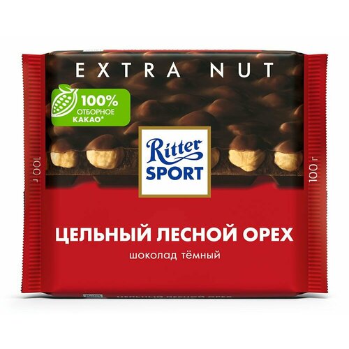 Шоколад Ritter Sport "Цельный лесной орех", 100 г 5шт