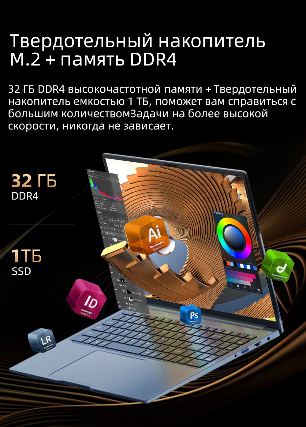 Ноутбук Ninkear N15 Pro 15,6-дюймовый Intel Core i7-1255U 32 ГБ + 1 ТБ SSD Ноутбук с Windows 11 — фото 12