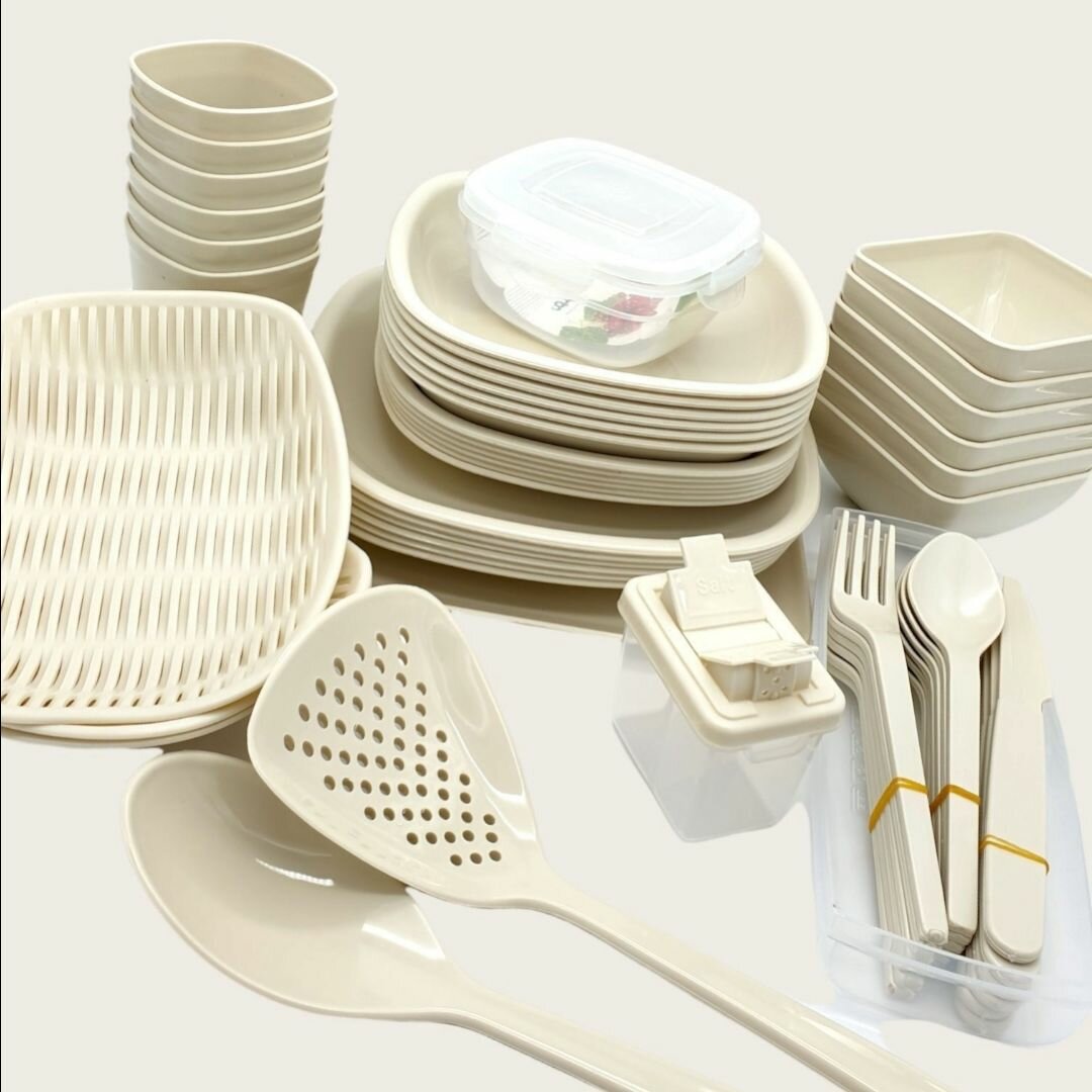 Набор пластиковой посуды для пикника, дачи, кухни, на 6 персон - фотография № 7