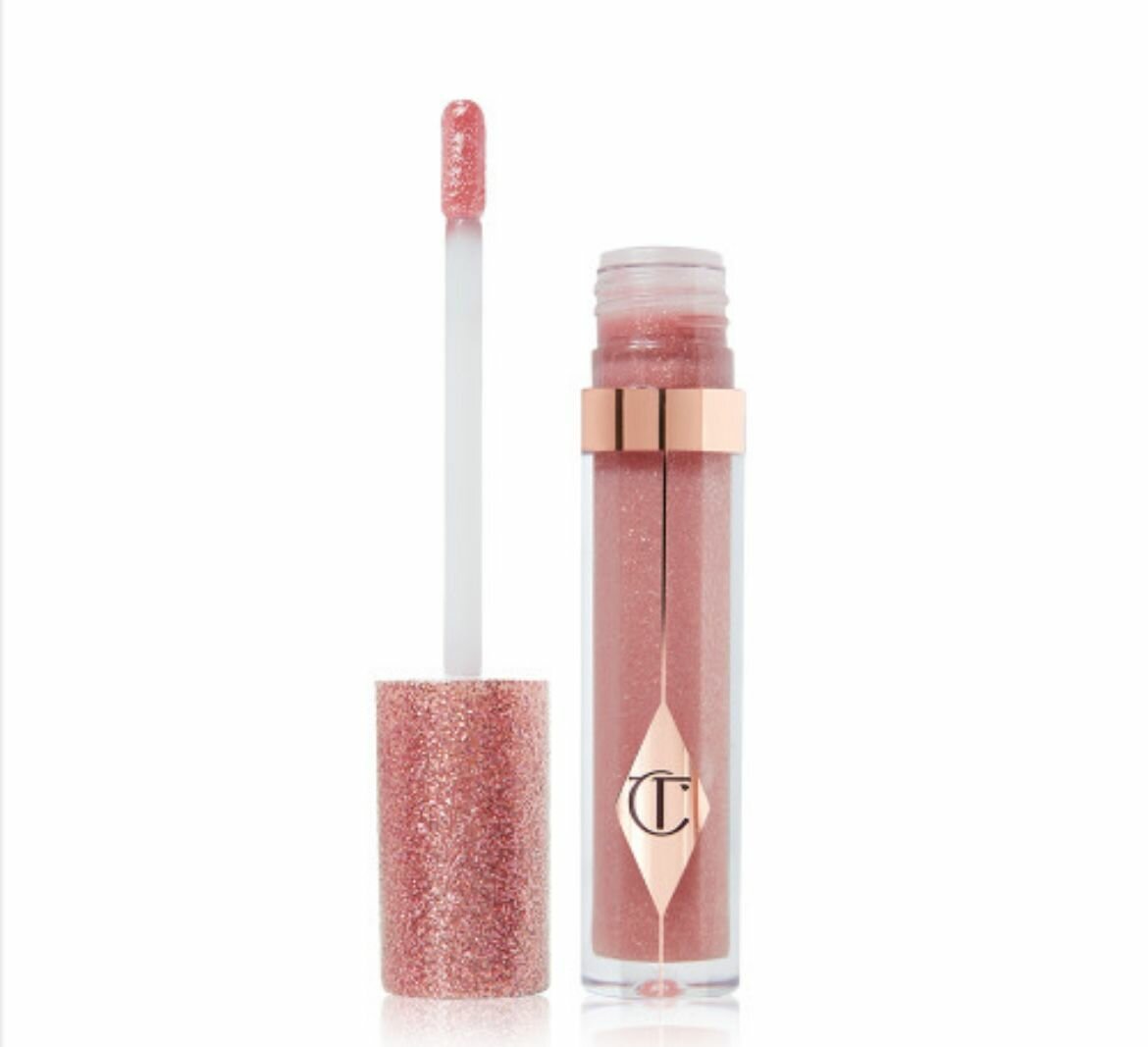 Блеск для губ мини формат CHARLOTTE TILBURY Charlotte's Jewel Lips оттенок Pillow Talk