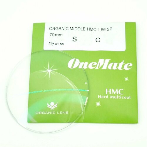 Линзы с покрытием HMC для очков One Mate 1.56, 1 шт, D70, +2,25