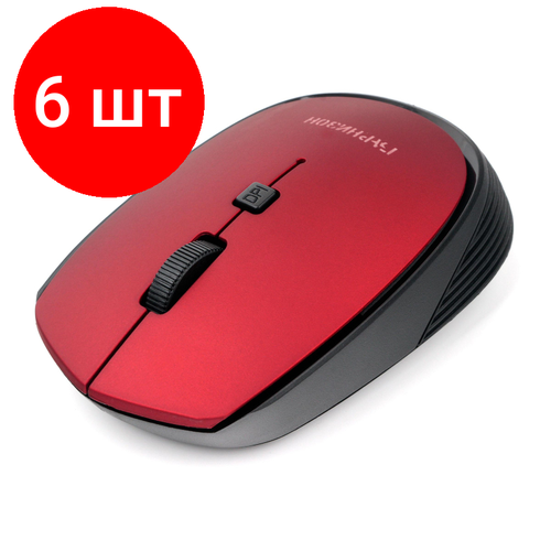 мышь компьютерная гарнизон gmw 550 4 wls черн син 1600dpi 18864 Комплект 6 штук, Мышь компьютерная Гарнизон GMW-550-3, WLS, черн/красн, 1600dpi (18863)