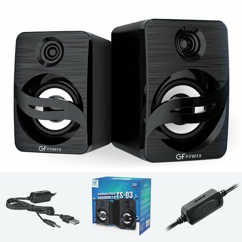 Колонки для компьютера GFPoWeR TS-03 20 6Вт питание от USB 688₽