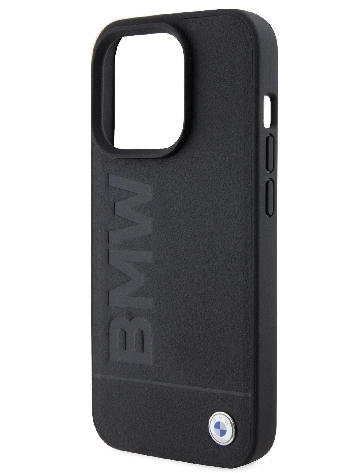 BMW для iPhone 15 Pro чехол Signature Leather Logo imprint Hard Black, шт