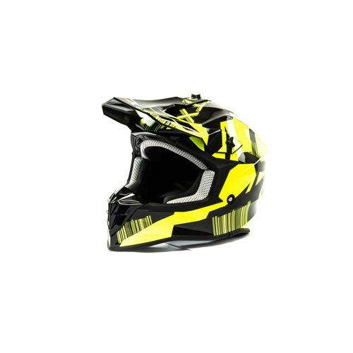 Шлем мото кроссовый GTX 633 #6 (XL) BLACK/FLUO YELLOW