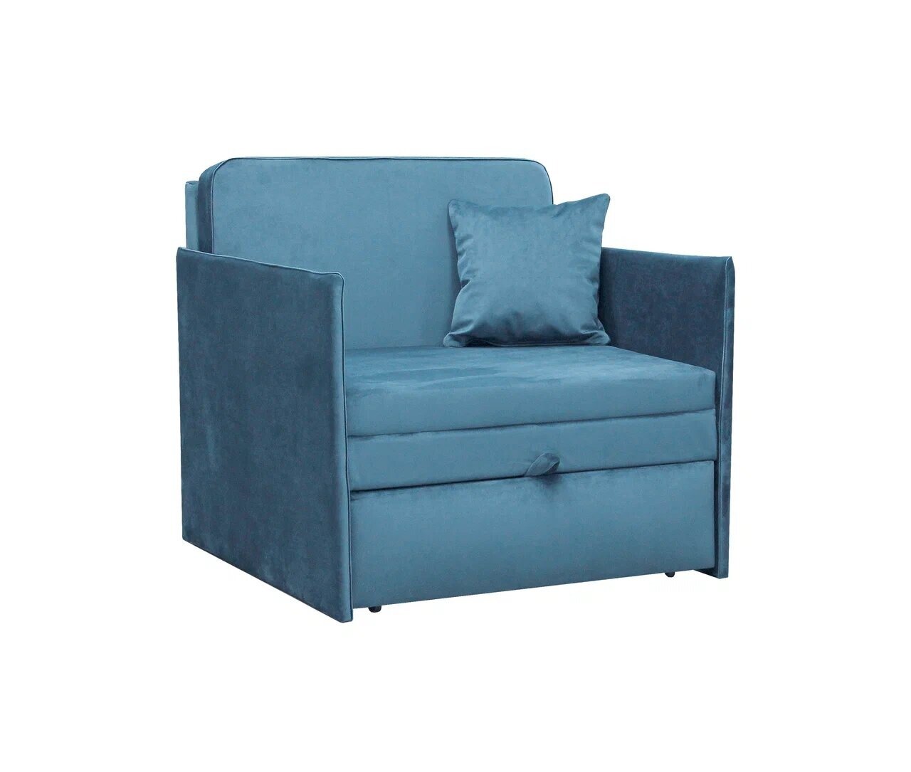 фото Прямой диван Komfort S Мини Дариуш Велюр Синий