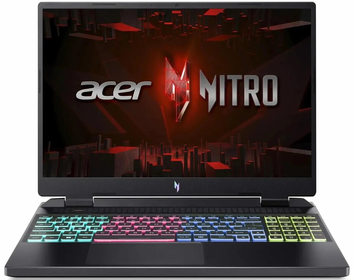 Ноутбук Acer Nitro 16 AN16-41-R5H9 NH. QLKCD.002 (AMD Ryzen 5 4300 MHz (7640H)/16Gb/1024 Gb SSD/16"/1920x1200/nVidia GeForce RTX 4050 GDDR6)