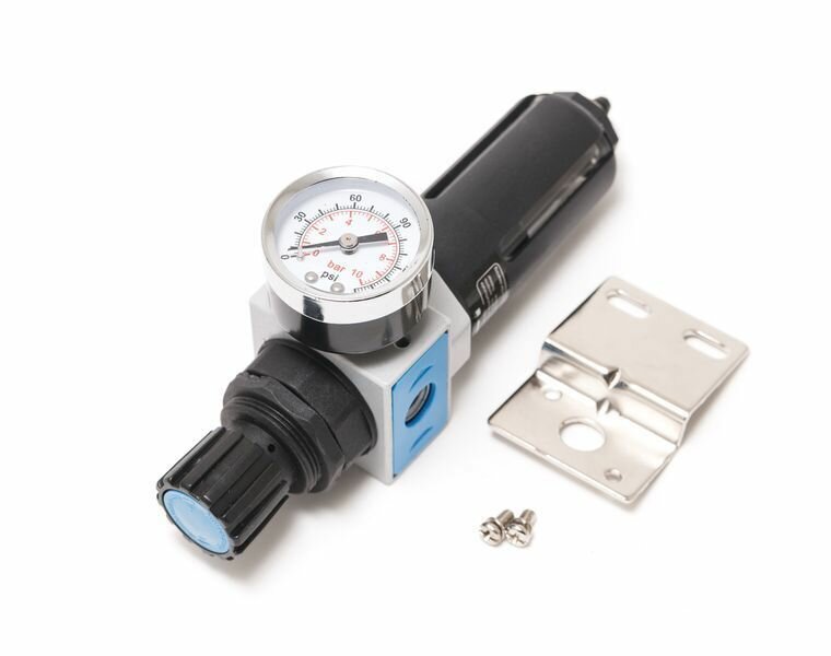 Фильтр-регулятор с индикатором давления для пневмосистем 1/8"(максимальное давление 10bar пропускная способность 200 л/мин температура воздуха 5-60С. Forsage F-EW2000-01