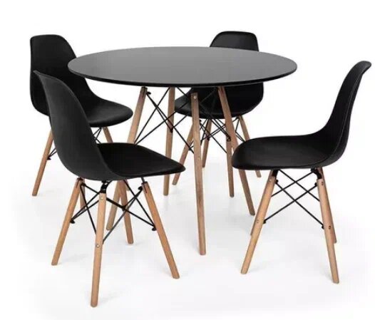 Обзор: Стол обеденный 80х80 для кухни Brunardi Lite (черный) 141542