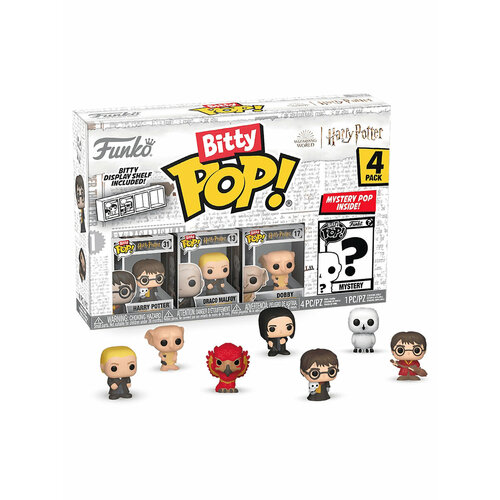 Фигурка Funko Bitty POP! Harry Potter/Гарри Поттер S1 Harry+Draco+Dobby+Mystery (1 of 4) 4PK 71315 фигурка harry potter harry