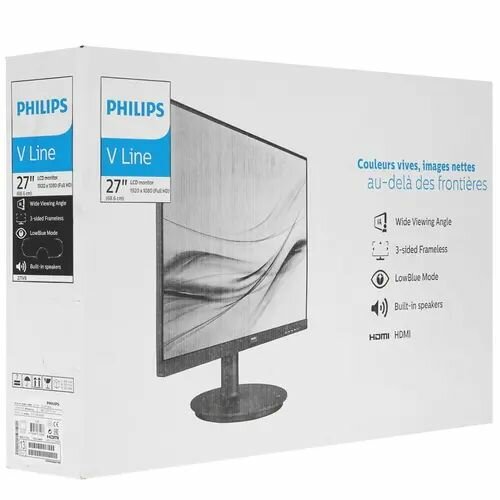 Монитор 27" Philips 271V8LA 1920x1080 75 Гц VA W-LED 16:9 4ms(GtG) 4ms D-Sub HDMI Mega Infinity DCR 3000:1 178/178 250cd Tilt Speakers Black (271V8LA/01) - фото №4