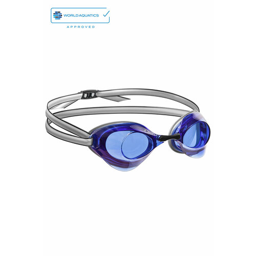 Очки для плавания MAD WAVE Turbo Racer II, синий очки для плавания стартовые turbo racer ii m0458 08 0 01w цвет чёрный оранжевый