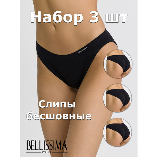 Трусы Bellissima, 3 шт., размер M/L, черный