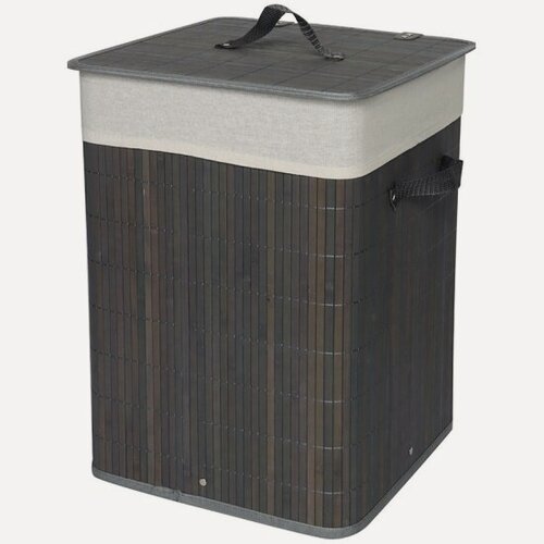 Изображение товара Корзина для белья Рыжий Кот BLB-08-G 35х35х50 см, серый