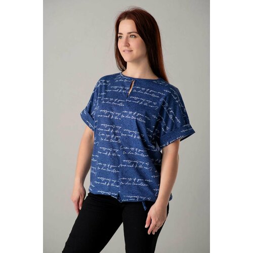 Футболка Интерлок, размер 108, синий