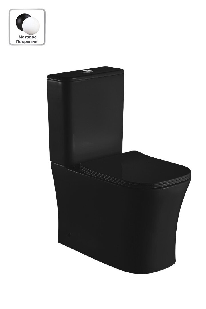 фото Напольный унитаз-компакт Cerutti SPA Marmolada MB матовый черный