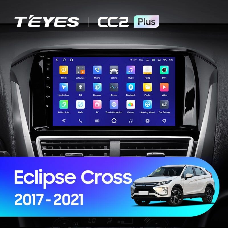 TEYES Магнитола CC2 Plus 3 Gb 9.0" для Mitsubishi Eclipse Cross 1 2017-2021 Вариант комплектации F1 - Штатное ГУ под "козырьком" 32 Gb