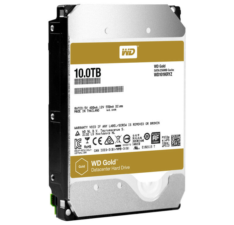 Жесткий диск WD Gold , 10Тб, HDD, SATA III, 3.5" - фото №5