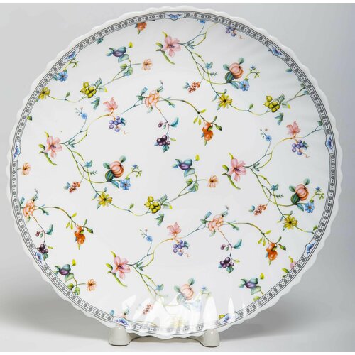 Тарелка десертная обеденная 22 см Зирана стекло боросиликатное мелкая белая для подачи блюд и сервировки стола Венера 629₽