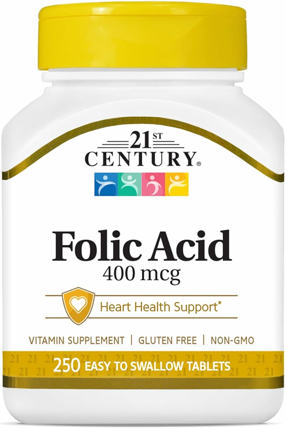 21st Century Folic Acid 400 mcg 250 tablets (фолиевая кислота 400 мкг)