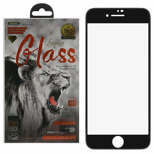 Защитное стекло REMAX Emperor Series 9D Tempered Glass GL-32 для iPhone 7 Plus/8 Plus Black защитное стекло remax gl 32 emperor для смартфона apple iphone 7 8 se2 9d 0 22мм 9h белое