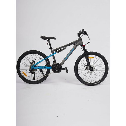 Подростковый горный велосипед Team Klasse B-7-C темно-серый голубой 24 2299900₽