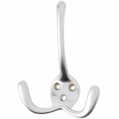 Крючок максимальная нагрузка 10 кг 100 мм сталь крепление на саморезы цвет матовый хром 768₽