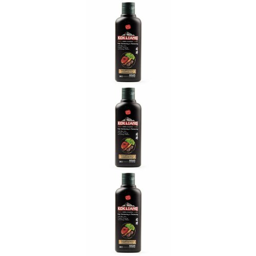 Kokliang Натуральный травяной шампунь Herbal Shampoo Hair Darkening & Thickening, для темных волос, 200 мл, 3 шт.