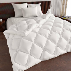 Одеяло 1,5 спальное 145х205 см Свит Всесезонное, плотность 250 гр/м.кв. стеганое белое гипоаллергенное 11391/1