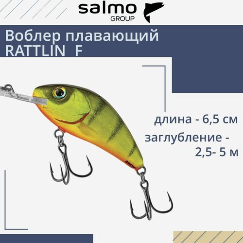 Воблер для рыбалки плавающий Salmo HORNET RATTLIN F 06.5/HP