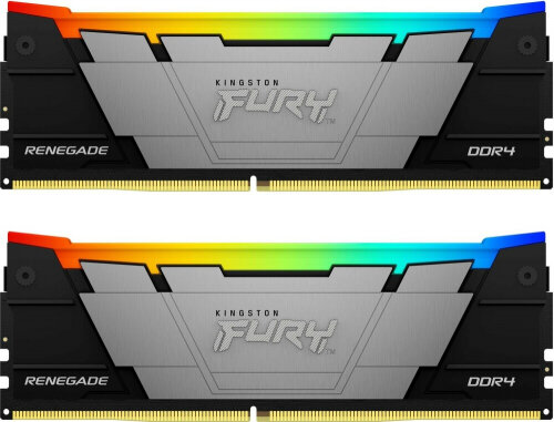 Оперативная память Kingston DDR4 16Gb (2x8Gb) 3600MHz pc-28800 FURY Renegade RGB XMP CL16 1.35V (KF436C16RB2AK2/16)