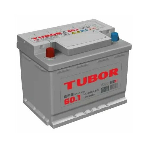 Аккумулятор 60 А/ч п. п. Tubor EFB ток 600 242 х 175 х 190