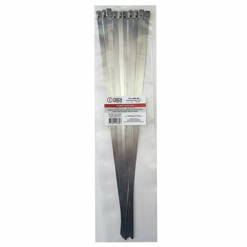 Стяжка кабельная dori 400х79мм 10шт нержавеющая сталь 699₽